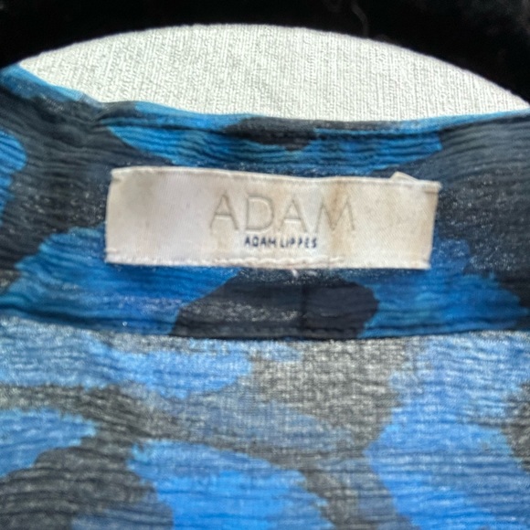 ADAM LIPPES silk long sleeve blouse and camisole <blue, print> - Picture 4 of 6